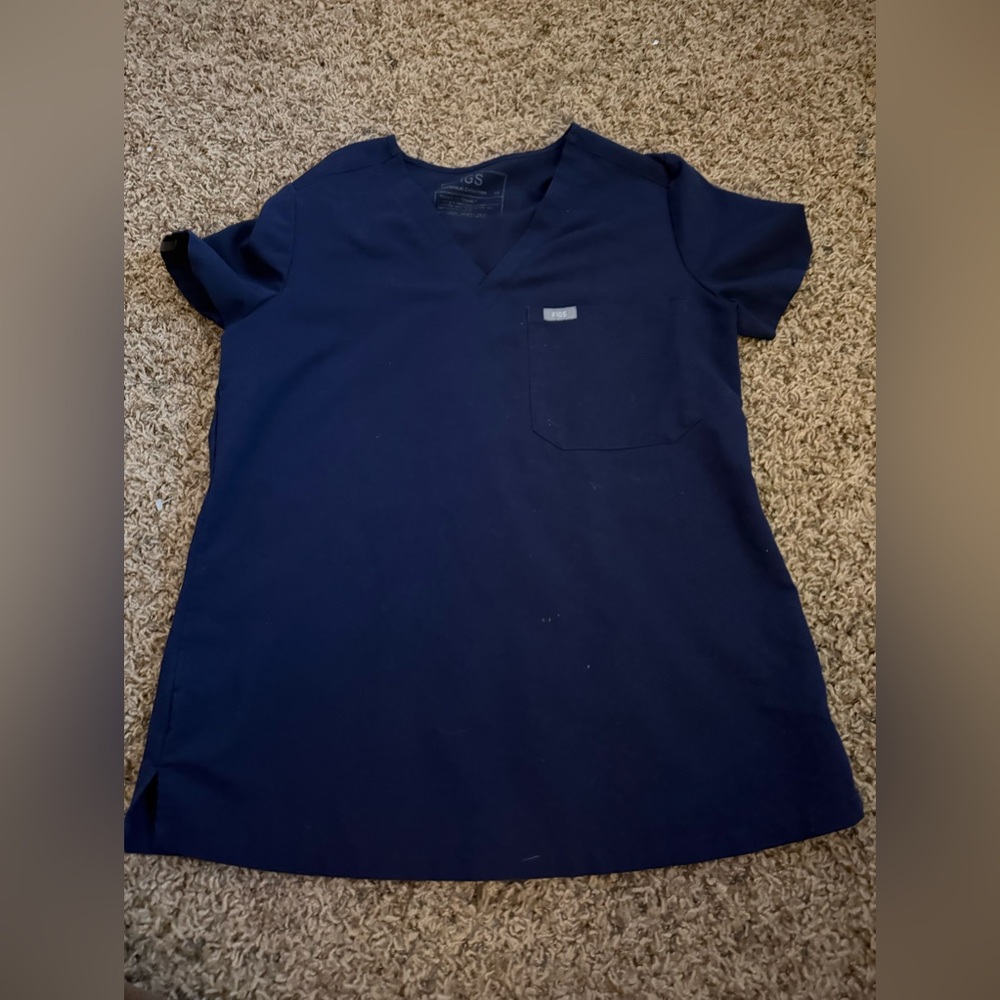 Navy blue figs top